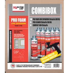 Pro foam low expansion Click&Fix combibox - PU-Schaum - Rectavit