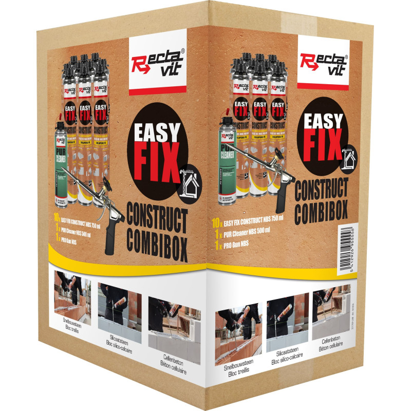 Easy fix construct combibox - Adesivo per schiuma poliuretanica - Rectavit Easy fix construct combibox - Adesivo per schiuma poliuretanica - Rectavit