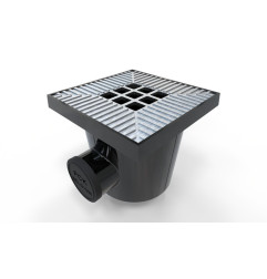 Star Point well with 200/200 mm aluminum grid with end cap - LINE ECO