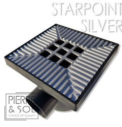 Pozzetto Star Point con griglia in alluminio da 200/200 mm con tappo terminale - LINEA ECO