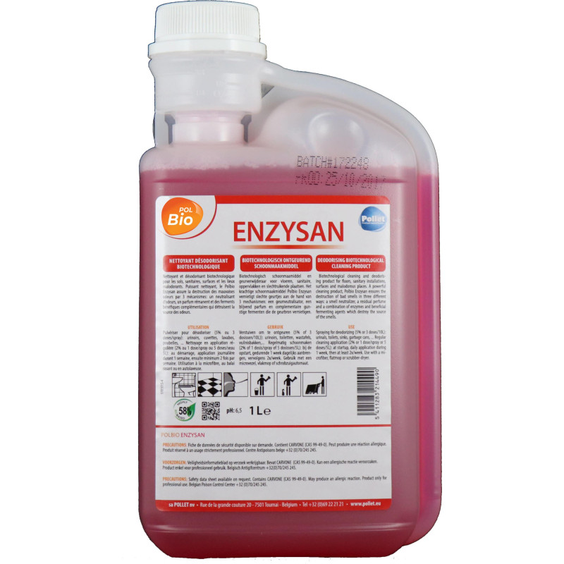 PolBio Odor Control Enzysan - Detergente biotecnologico per pavimenti e superfici - Pollet PolBio Odor Control Enzysan - Detergente biotecnologico per pavimenti e superfici - Pollet