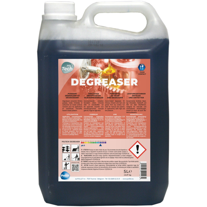 PolTech Degreaser - Sgrassatore per oli e grassi - Pollet PolTech Degreaser - Sgrassatore per oli e grassi - Pollet