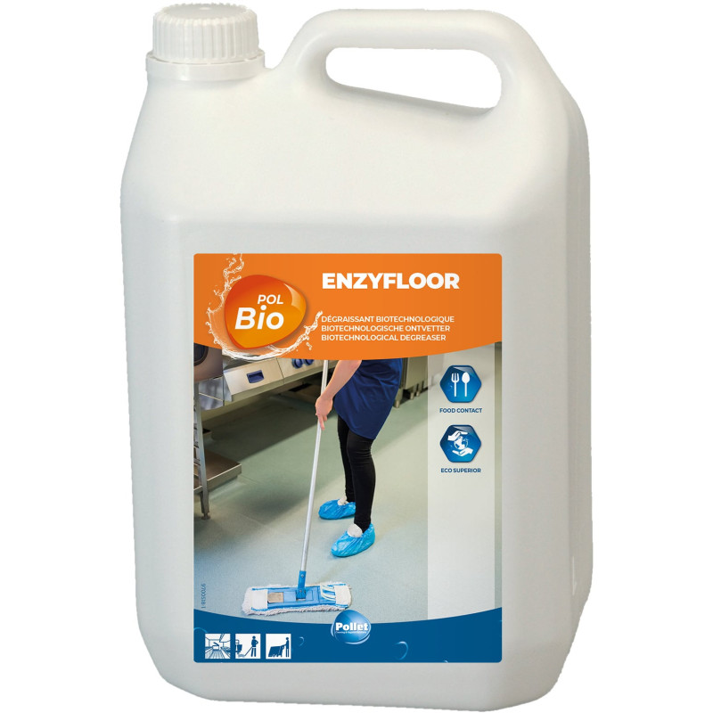 PolBio Enzyfloor - Dégraissant enzymatique pour sols - Pollet PolBio Enzyfloor - Dégraissant enzymatique pour sols - Pollet