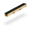 Canal de drenagem em plástico preto - Euroline 100 Microgrip - ACO