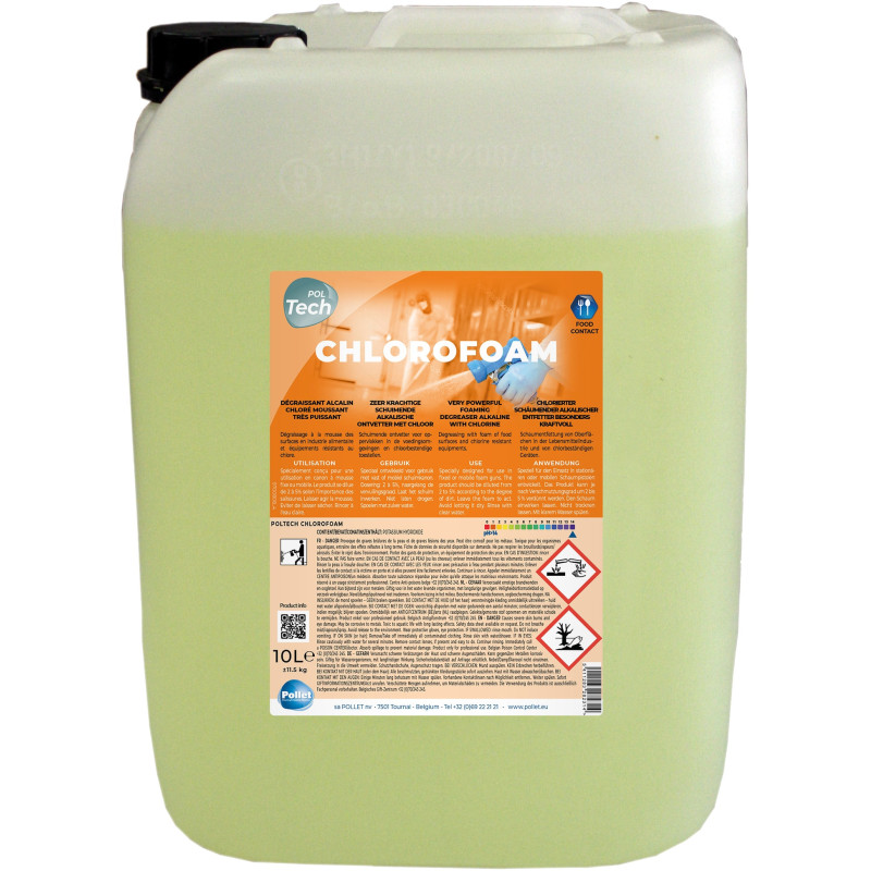 PolTech Chlorofoam - مزيل الشحوم المكلور الرغوي - حبوب اللقاح