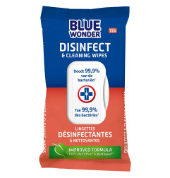 Lingettes désinfectantes et nettoyantes - Blue Wonder