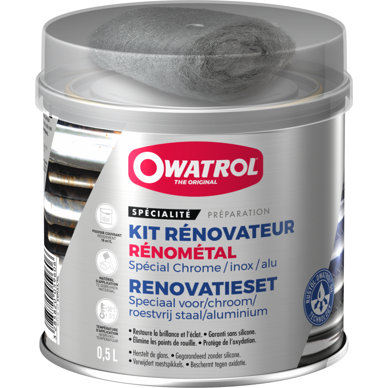 Renométal - Restaurador de cromo, acero inoxidable y aluminio - Owatrol Renométal - Restaurador de cromo, acero inoxidable y aluminio - Owatrol