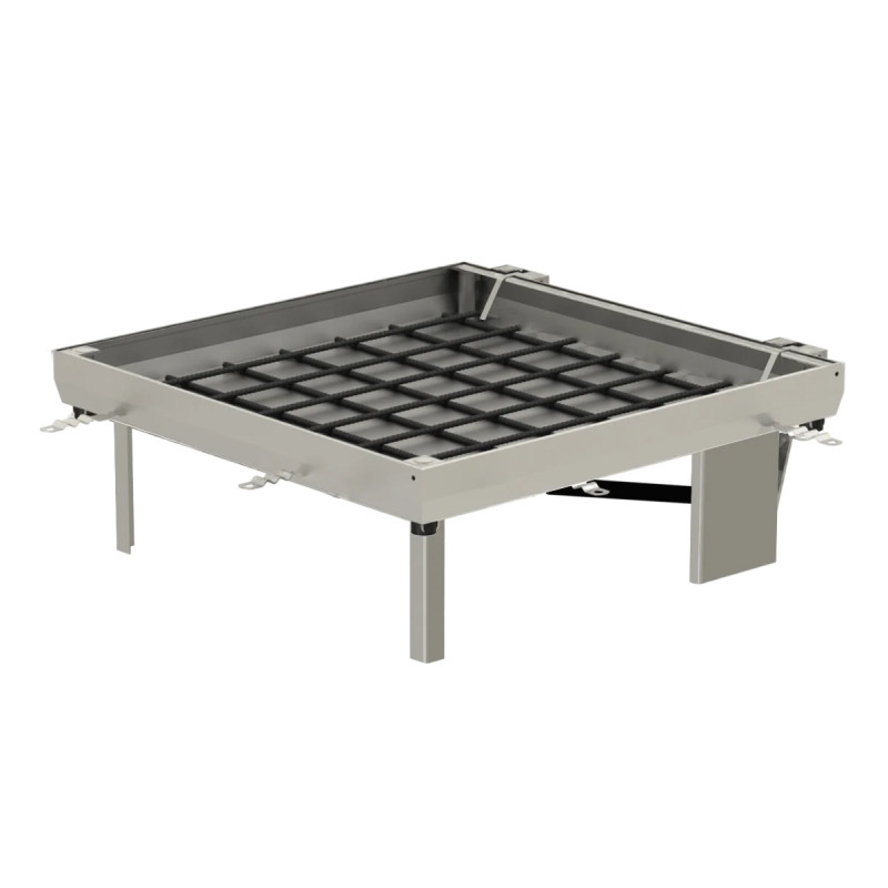 Stainless steel tiling cover with assisted opening - Toptek Assist SS - ACO Stainless steel tiling cover with assisted opening - Toptek Assist SS - ACO