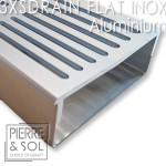 Grote RVS afvoergoot Hoogte 3,5 cm - 3XSDRAIN FLAT Aluminium rooster - LINE ECO Grote RVS afvoergoot Hoogte 3,5 cm - 3XSDRAIN FLAT Aluminium rooster - LINE ECO