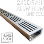 不锈钢槽钢高度 2 cm - 2XSDRAIN 铝网格 - LINE ECO