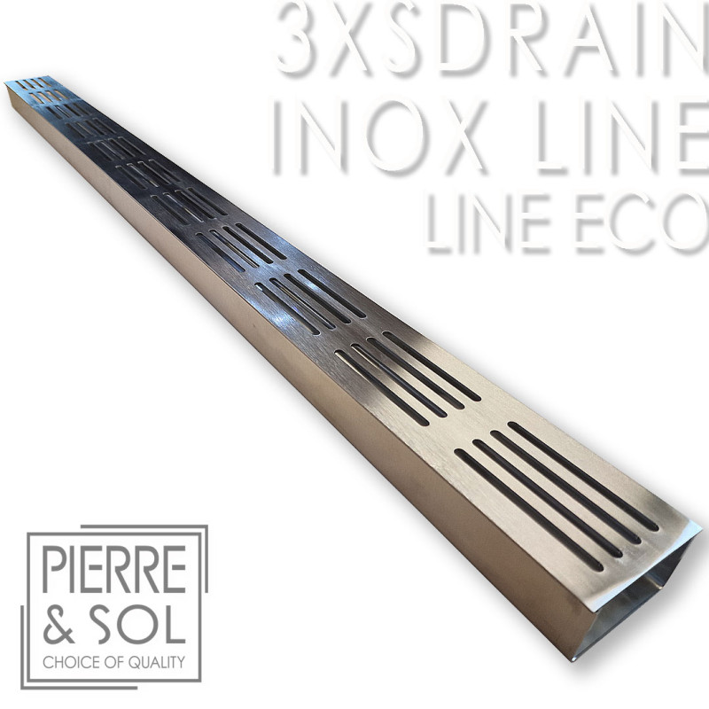 Stainless steel channel Height 3.5 cm - 3XSDRAIN Stainless steel grate Line - LINE ECO Stainless steel channel Height 3.5 cm - 3XSDRAIN Stainless steel grate Line - LINE ECO