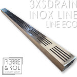 RVS goot Hoogte 3,5 cm - 3XSDRAIN RVS rooster Line - LINE ECO
