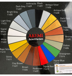 Paints for letters - Akemi