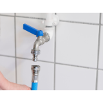 Hot water hose - blue/white, reinforced PVC max. 70°C, max. 20 bar - Vikan Hot water hose - blue/white, reinforced PVC max. 70°C, max. 20 bar - Vikan