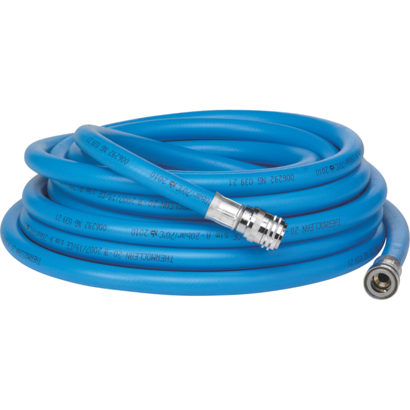 Mangueira de água quente - azul/branco, PVC reforçado máx. 70°C, máx. 20 Barras - Vikan Mangueira de água quente - azul/branco, PVC reforçado máx. 70°C, máx. 20 Barras - Vikan