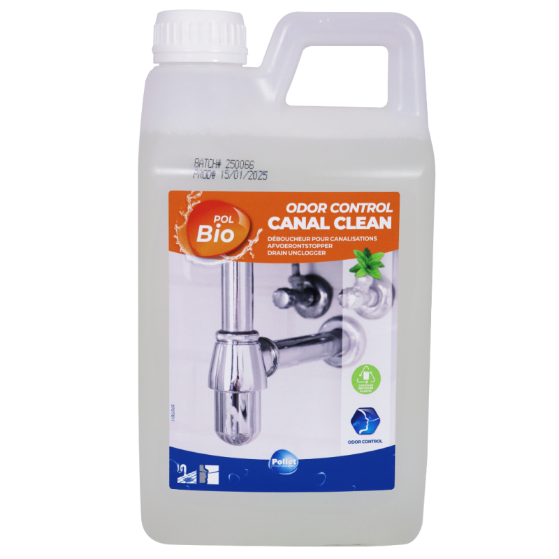 PolBio Odor Control Canal Clean - Desatascador enzimático de desagües - Pollet PolBio Odor Control Canal Clean - Desatascador enzimático de desagües - Pollet