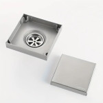 Avaloir de sol à fente carré 10x10 cm – Inox 304