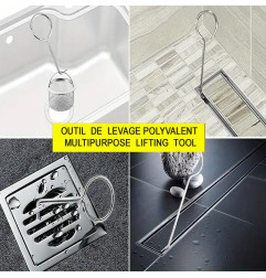 2 Herramientas de elevación multiusos en acero inoxidable - LÍNEA ECO