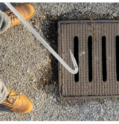 Attrezzi di sollevamento in acciaio inox per griglie di grondaia, sifoni, coperchi, ecc. - LINEA ECO