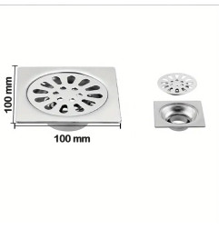 XECO Inox floor drain 10x10 cm – 304 stainless steel Dimension