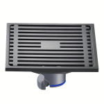 XECO Inox 地漏 10x10 cm 深色系列 – 304 不锈钢