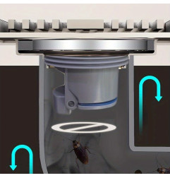 Ralo de piso XECO Inox 10x10 cm Linha Dark – Aço inoxidável 304