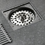 XECO Inox vloerafvoer 10x10 cm Line Dark – roestvrij staal 304