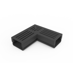 Channel 3XS MINI L 6.5 cm Black aluminum grid - StarDrain - LINE ECO