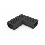 Canal 3XS MINI L 6,5 cm Grelha de alumínio preta - StarDrain - Elemento de canto Canal 3XS MINI L 6,5 cm Grelha de alumínio preta - StarDrain - Elemento de canto