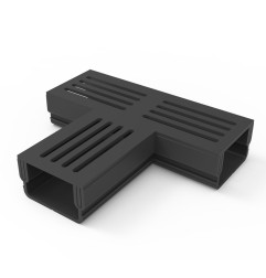 Channel 3XS MINI L 6.5 厘米黑色铝制网格 - StarDrain - T 型件