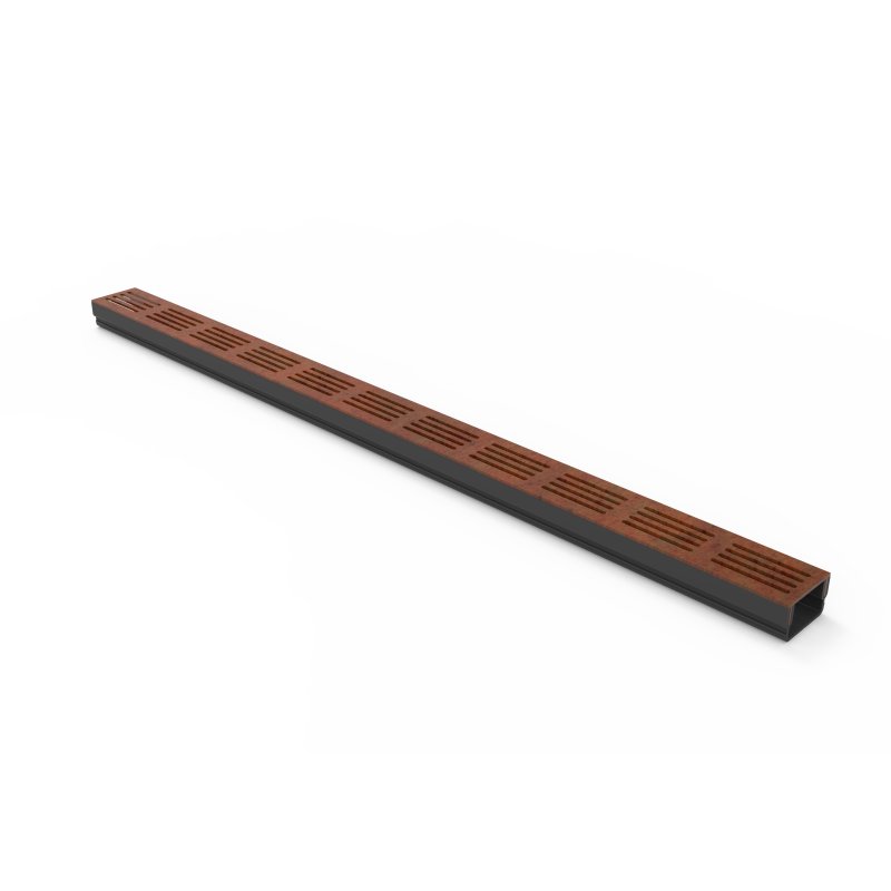 Canal 3XS MINI L 6,5 cm Rejilla de acero corten - StarDrain - Canal de 100 cm Canal 3XS MINI L 6,5 cm Rejilla de acero corten - StarDrain - Canal de 100 cm