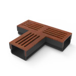 3XS MINI Channel L 6.5 cm Corten steel grid - StarDrain - T-piece 3XS MINI Channel L 6.5 cm Corten steel grid - StarDrain - T-piece