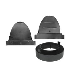 Conjunto de acessórios para canal com fenda em polipropileno preto Coeck