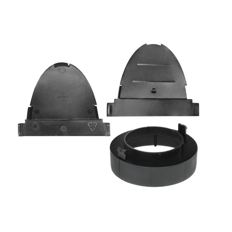 Conjunto de acessórios para canal com fenda em polipropileno preto Coeck Conjunto de acessórios para canal com fenda em polipropileno preto Coeck