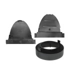 Coeck Black Polypropylene Slotted Channel Accessory Set