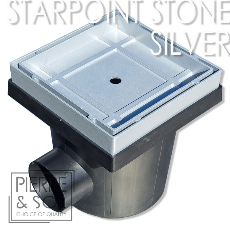 StarPoint Stone Tileable - Drenaje discreto gris plateado StarPoint Stone Tileable - Drenaje discreto gris plateado