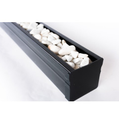 Canaletta TOP Stone con griglia in alluminio nero - 100/100 - LINEA ECO