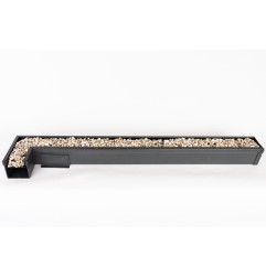 Канал TOP Stone с черной алюминиевой решеткой - 100/100 - LINE ECO