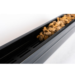 Canaletta TOP Stone con griglia in alluminio nero - 100/100 - LINEA ECO