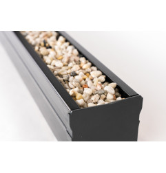 Canaletta TOP Stone con griglia in alluminio nero - 100/100 - LINEA ECO