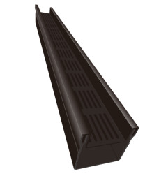 TOP Steinrinne mit schwarzem Aluminiumgitter - 100/100 - LINE ECO