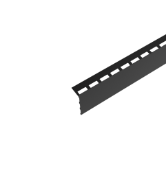 Sidesol - Profilés de finition pour terrasse sur plots - Solidor - Profilé droit - Noir