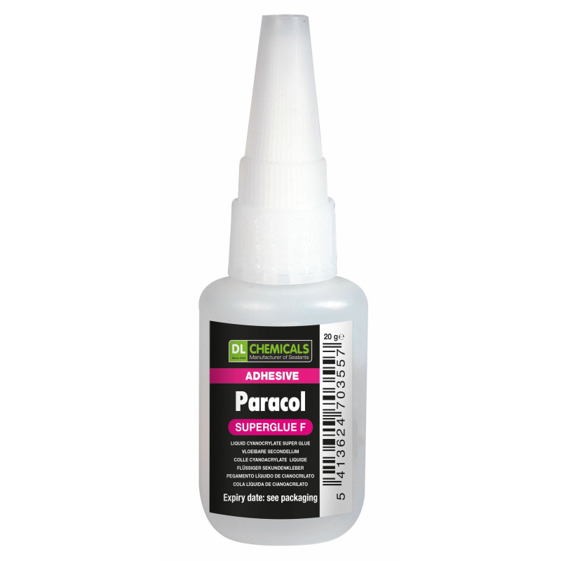 Paracol Superglue F - Flüssiger, schnellhärtender Cyanacrylat-Second-Use-Kleber - DL Chemicals