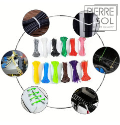 100 mini bridas de nailon autoblocantes