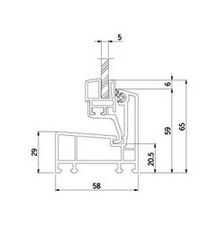 白色 PVC 活门 - 窗口 - ACO