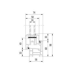Branco PVC oscilo-batendo janela com janela em ACO