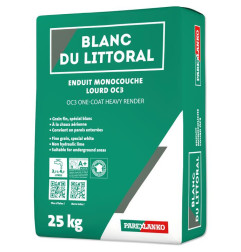 Blanc du Littoral - Intonaco monostrato pesante grana fine bianco speciale - Parexlanko