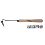 Traditionele puntige handhak 5x10cm - Lange steel - Polet