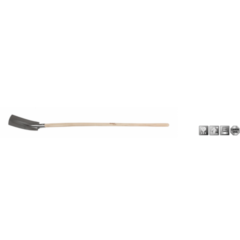 120mm cable laying shovel - With handle - Traditional - Polet