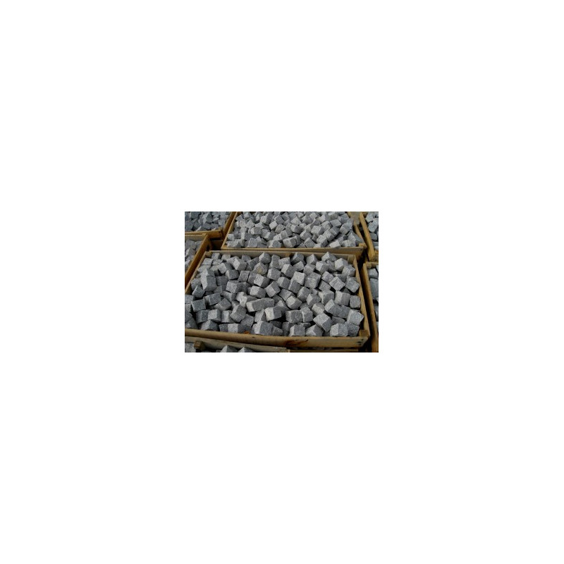 Pavé Granit Gris grain moyen clivé